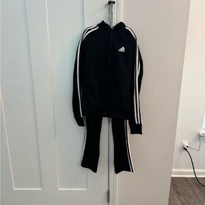 Adidas Black Tracksuit with White Accents